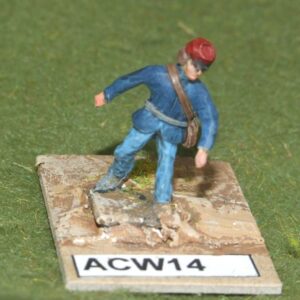 Artilleryman in Kepi, manning gun.
