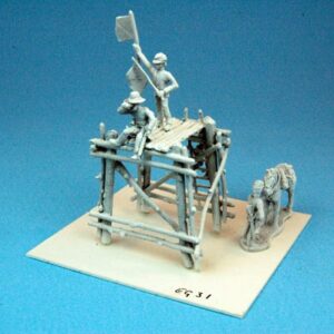 ACW Signal Tower 2 signallers Officer horse & Holder.