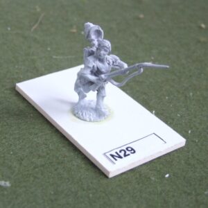 Grenadier charging hat blowing off.